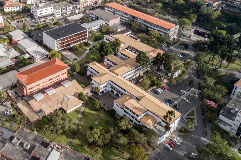 Aerial view of the University of Cuenca, Ecuador