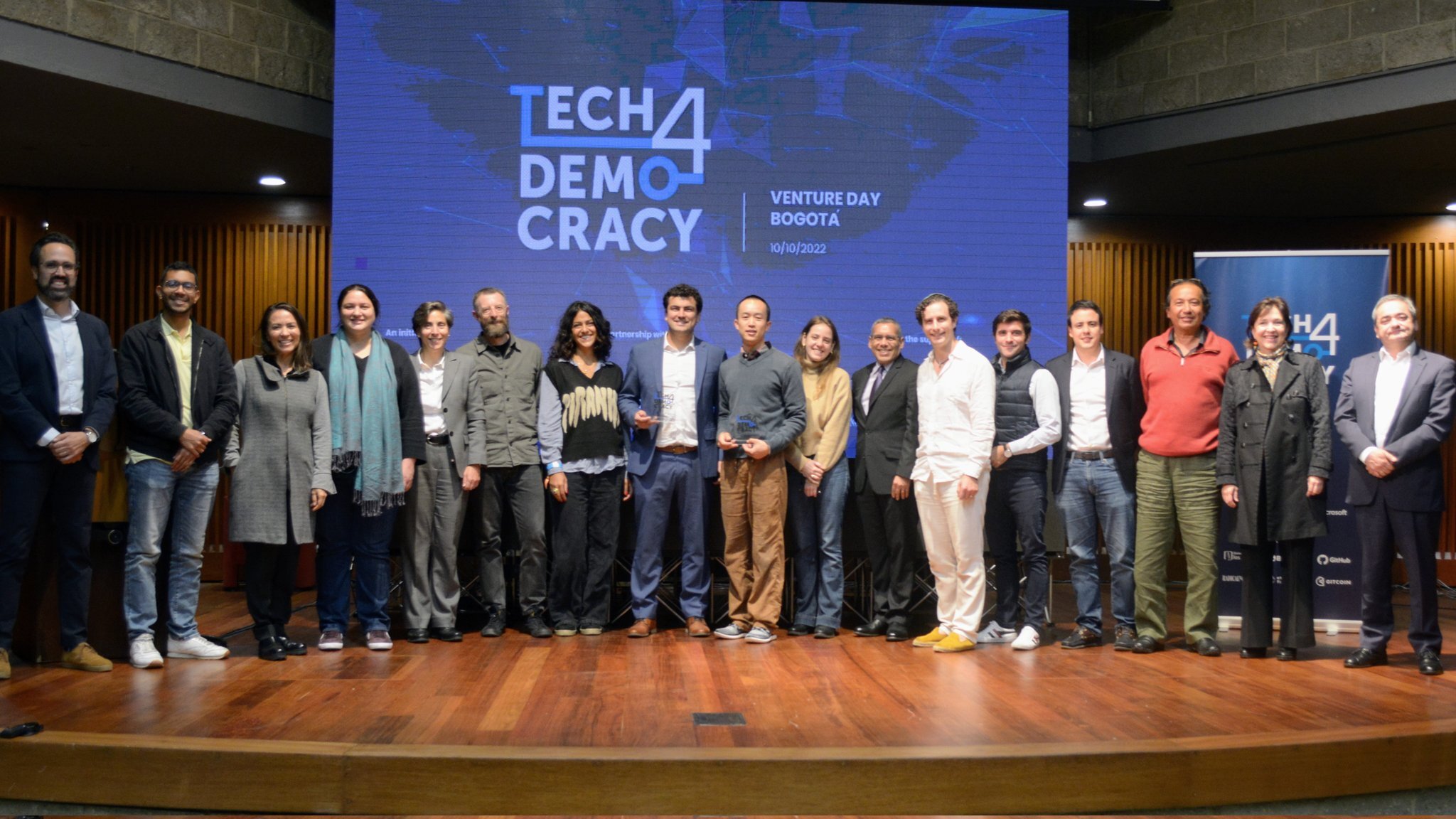 Mario Novoa, Director Ejecutivo de EVoting, en el premio Tech4Democracy
