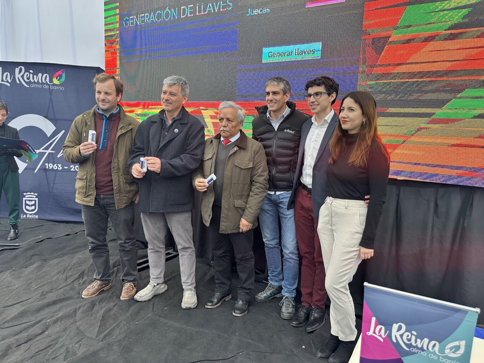 Equipo de EVoting en consulta ciudadana Un nuevo parque para La Reina, Chile