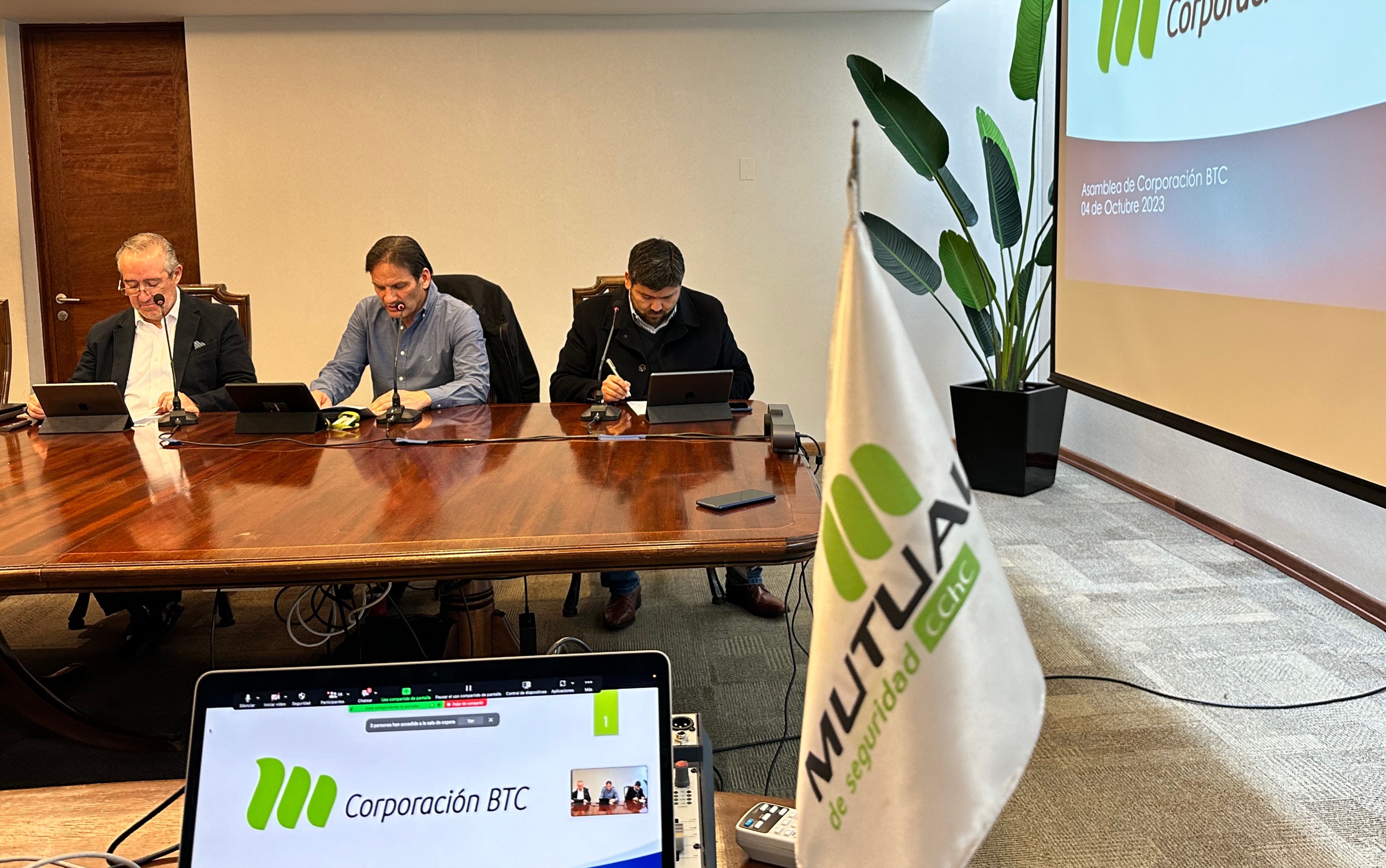 Corporación BTC Trabajadores de la Mutual de Seguridad CChC (Chile) en asamblea electrónica con EVoting